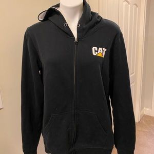Women’s Black CAT zip hoodie XL